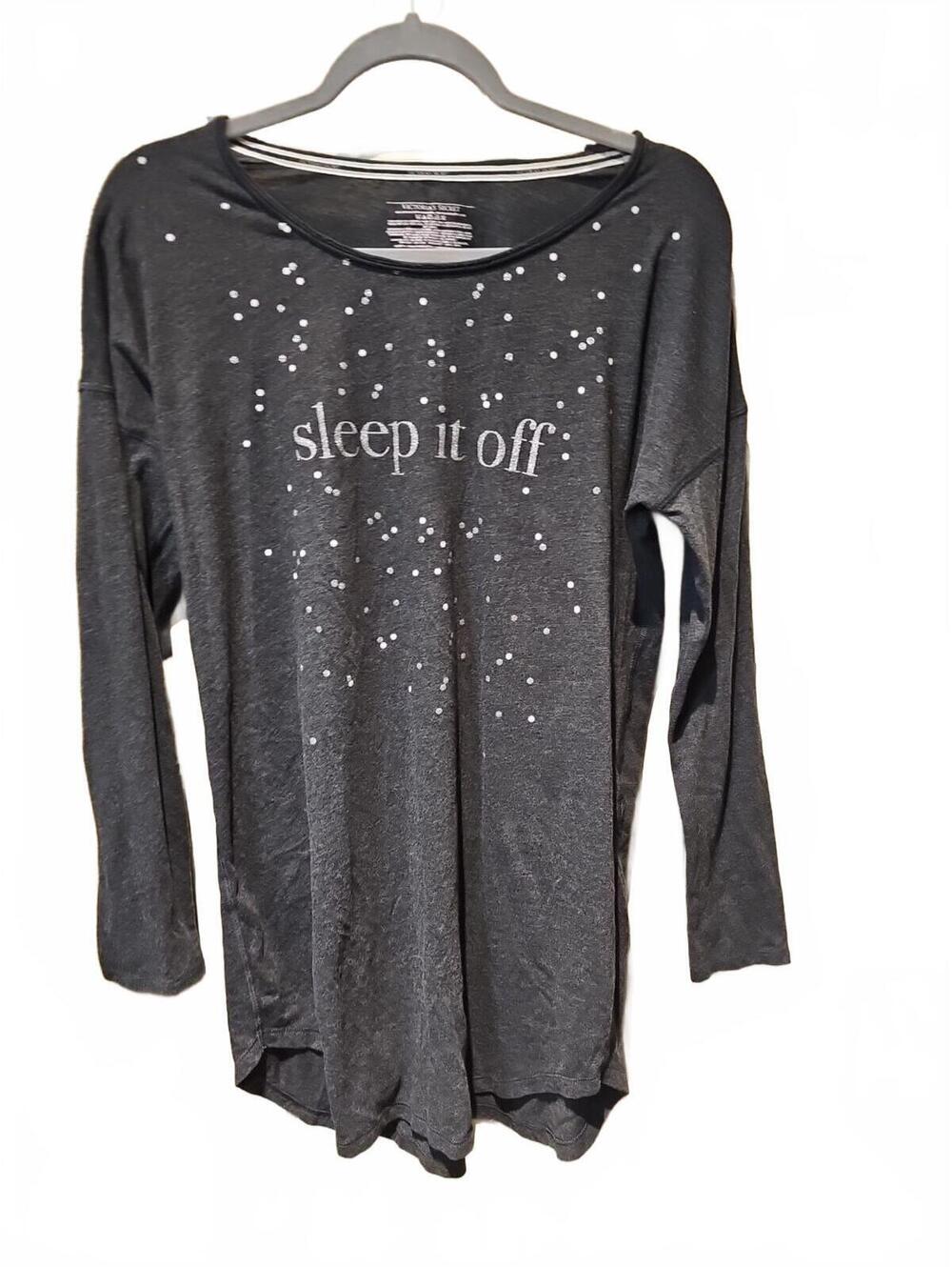 Victoria’s Secret Gray Sleep It Off Sparkle Gown Sleepshirt Size Small